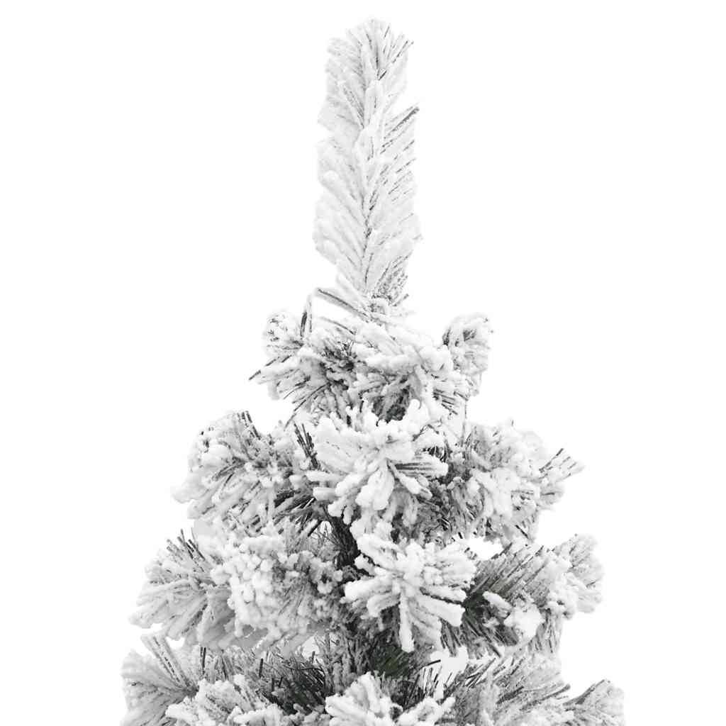 Maison Chic - Sapin de Noël | Arbre de Noël artificiel mince flocon de neige vert 210 cm PVC Maison Chic - Image 4