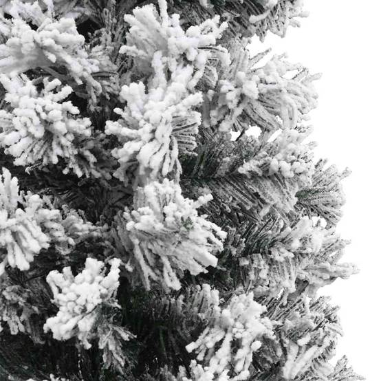 Maison Chic - Sapin de Noël | Arbre de Noël artificiel mince flocon de neige vert 210 cm PVC Maison Chic - Image 5