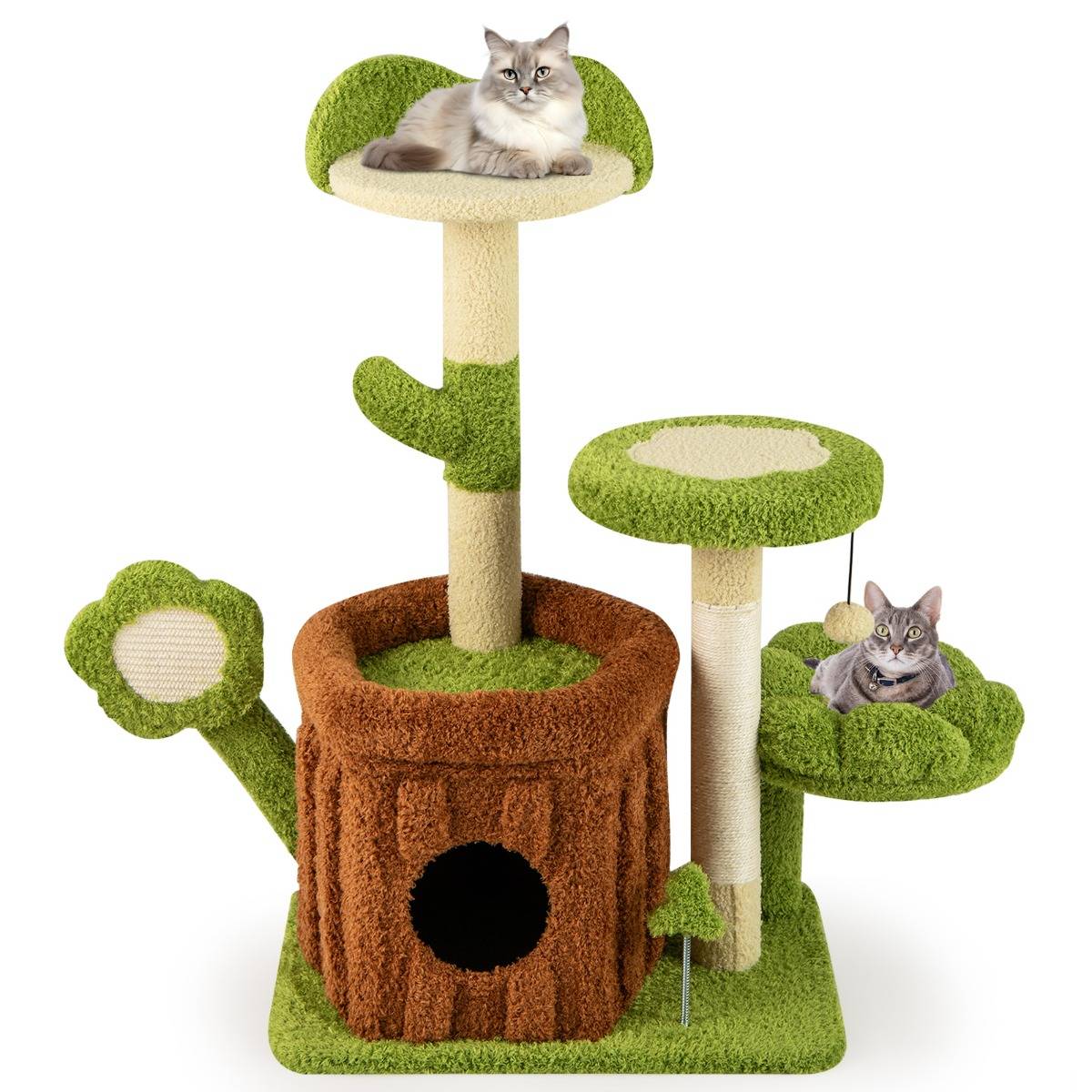 Maison Chic - Arbre à Chat Mignon pour Chats Adultes Tour Multi-niveaux avec Condo Tronc Perchoir Fleur Lit - Image 1