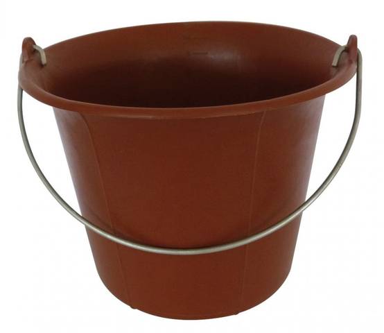 Seau Rd Seau de maçon plastique rouge – Polyéthylène recyclé avec graduation ...
