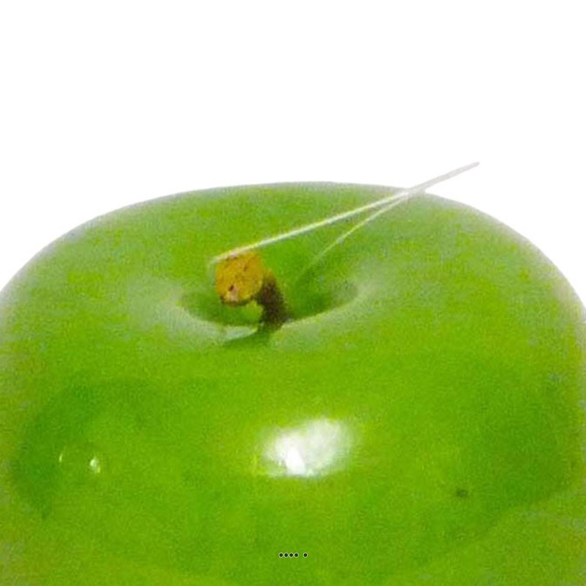 Artificielles - Pomme artificielle Verte brillante D 7.5 cm, 10g Superbe en décoration - Image 3
