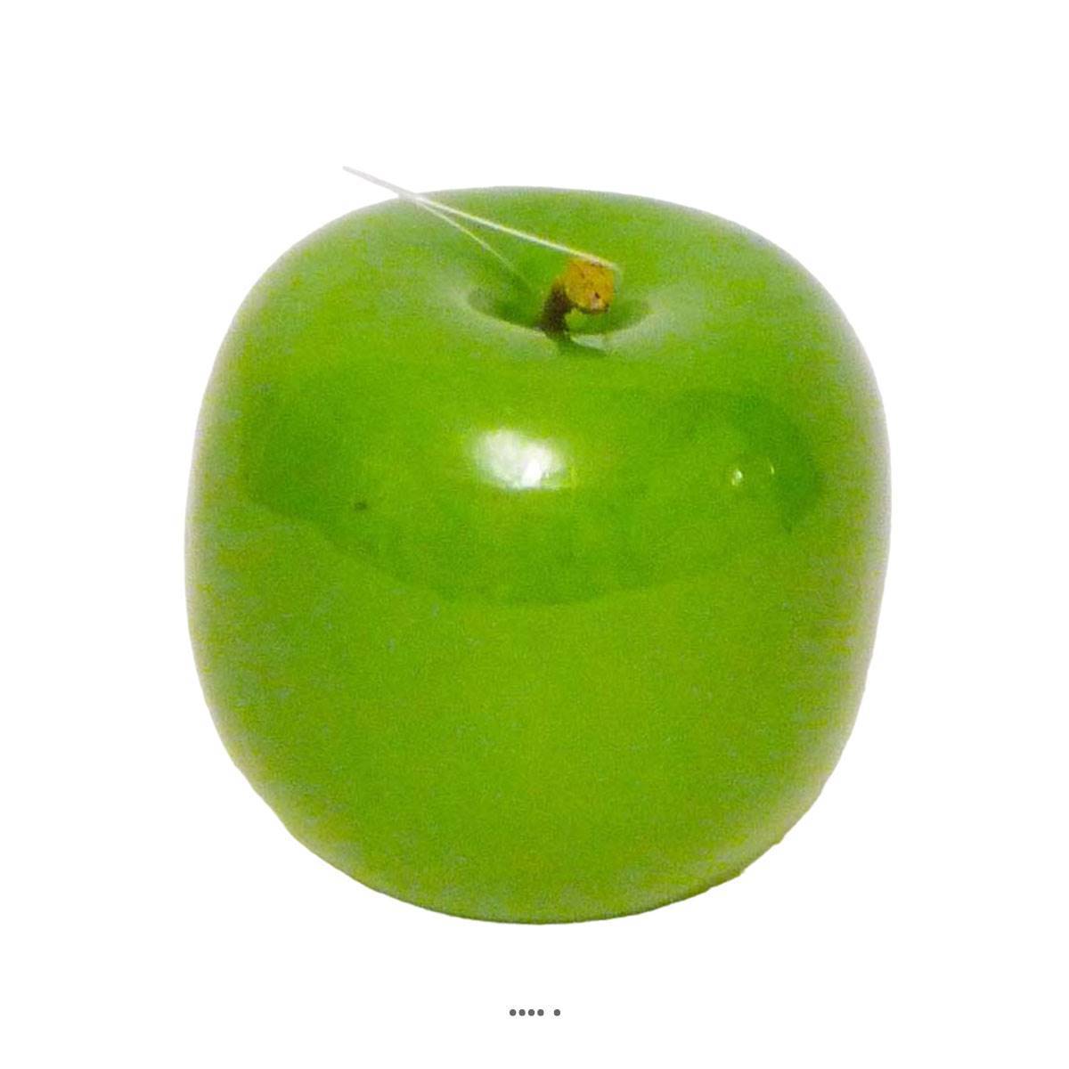 Artificielles - Pomme artificielle Verte brillante D 7.5 cm, 10g Superbe en décoration - Image 2