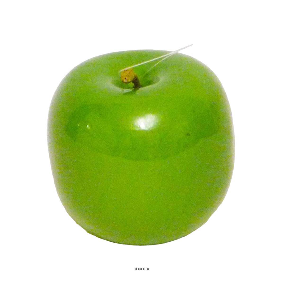 Artificielles - Pomme artificielle Verte brillante D 7.5 cm, 10g Superbe en décoration - Image 1