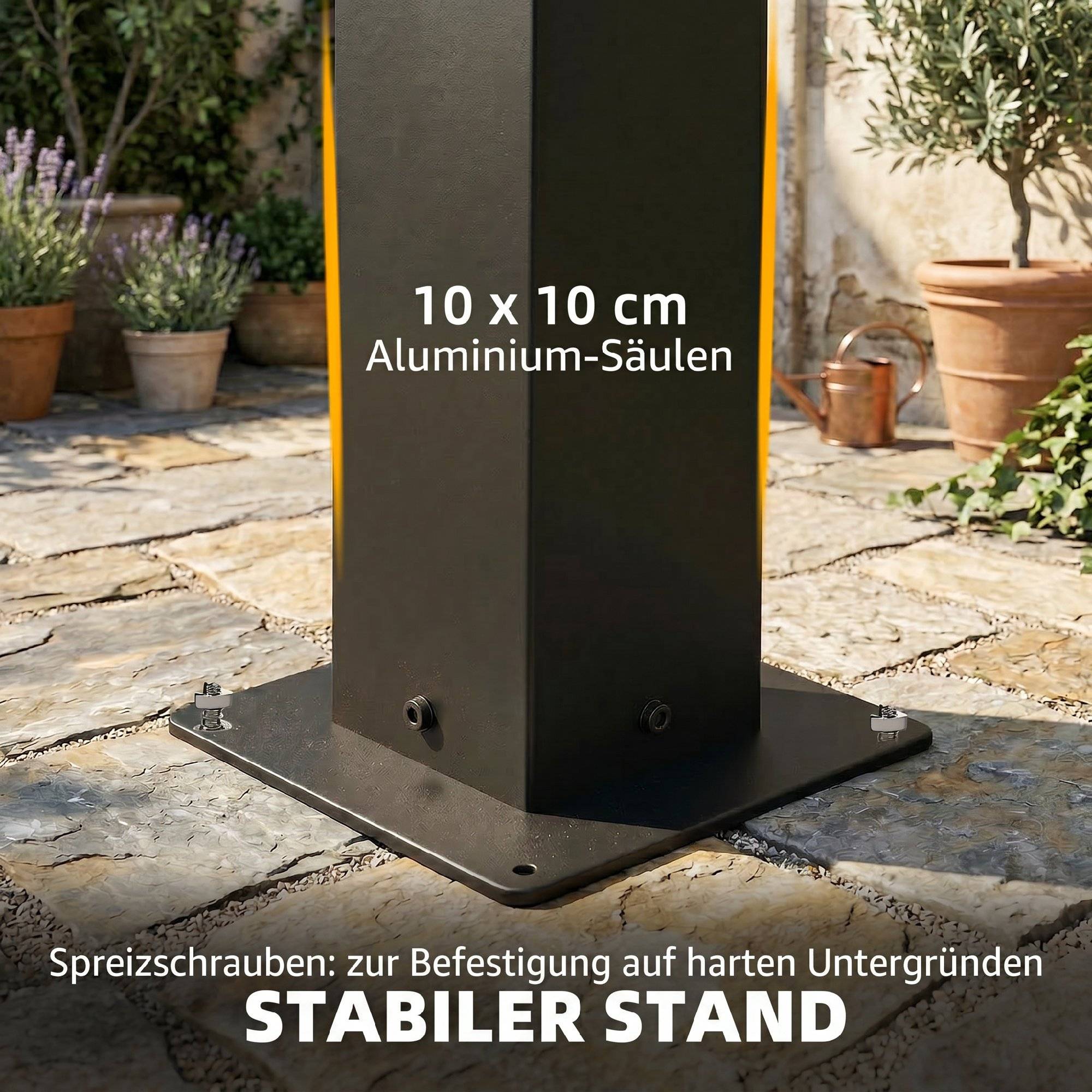 Pergola bioclimatique aluminium terrasse lames orientables LED 3x3m gris foncé - ComfortXL Outdoor Living - Image 8