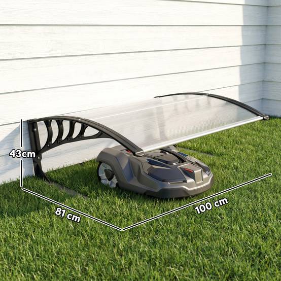 Outsunny - Abri pour tondeuse robot toit de garage pour tondeuse contre les UV, la pluie et la neige - 100 x 81 x 43 cm - blanc - Outsunny - Image 3