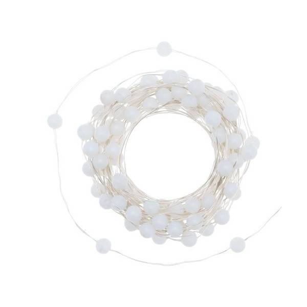 Lotti - Guirlande lumineuse mini sphère 10M 100 micro LED multicolore câble métallique argenté IP44  Lotti - Image 7