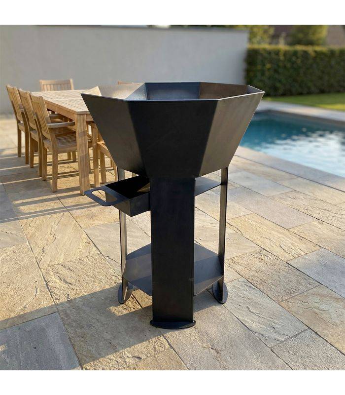 Braséro nu extérieur AKNOR, acier, thermolaqué, 60cm de diamètre - Jardin d'Acier RLD-AK-60 - Image 8