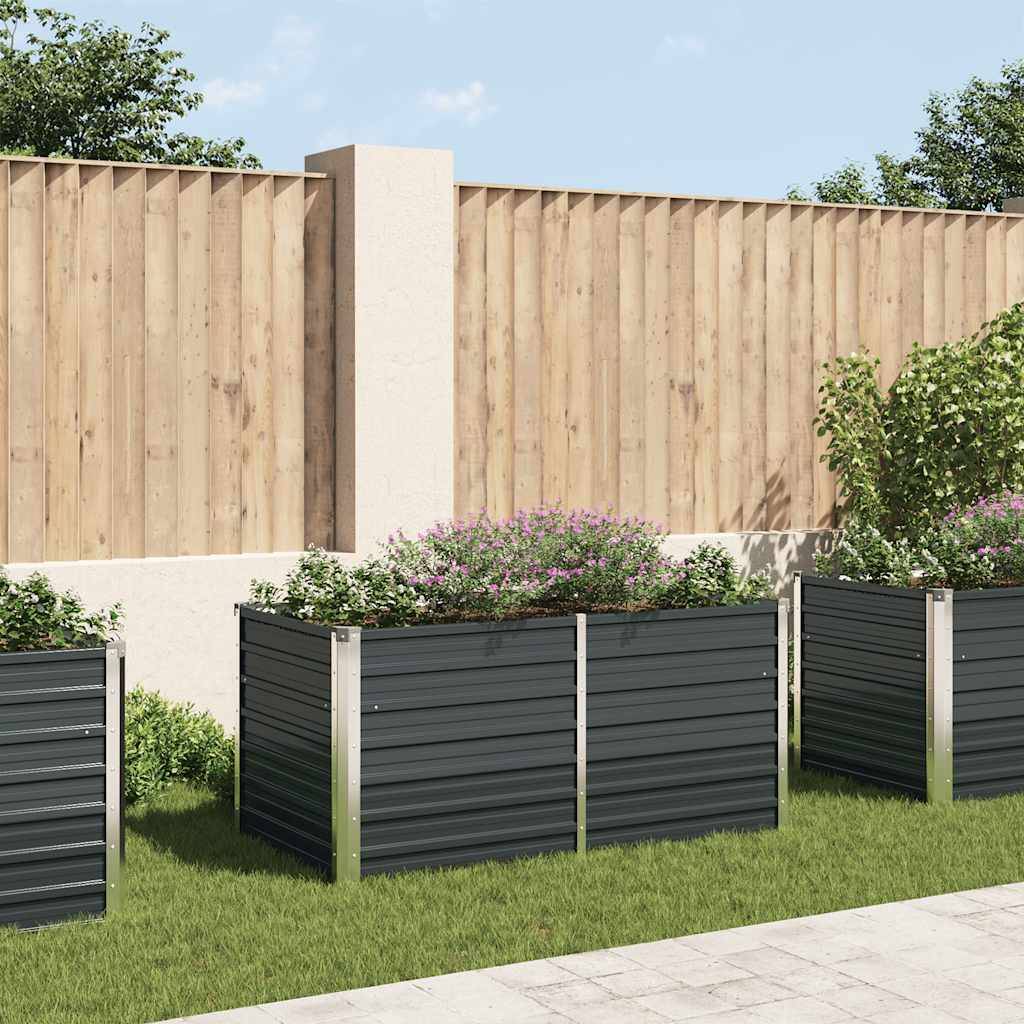Prolenta Premium - Jardinière acier anthracite 160 x 80 x 77 cm - Prolenta premium p348.4 - Image 2