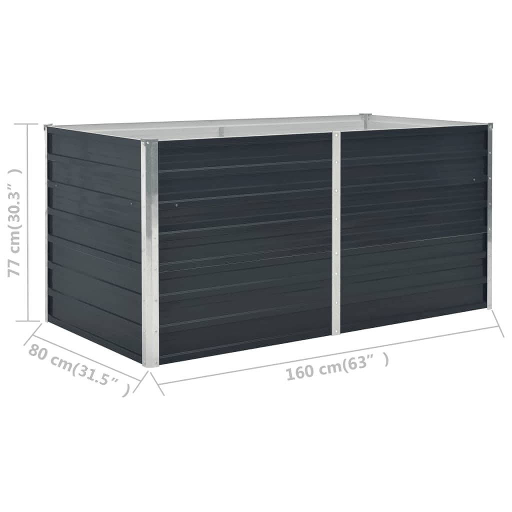 Prolenta Premium - Jardinière acier anthracite 160 x 80 x 77 cm - Prolenta premium p348.4 - Image 7