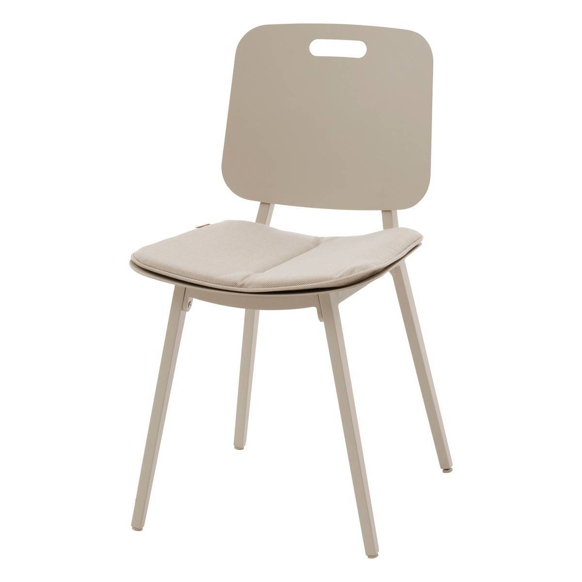 Hesperide - Lot de 2 chaises de jardin "Terzano" argile & beige aluminium - Hespéride - Image 2