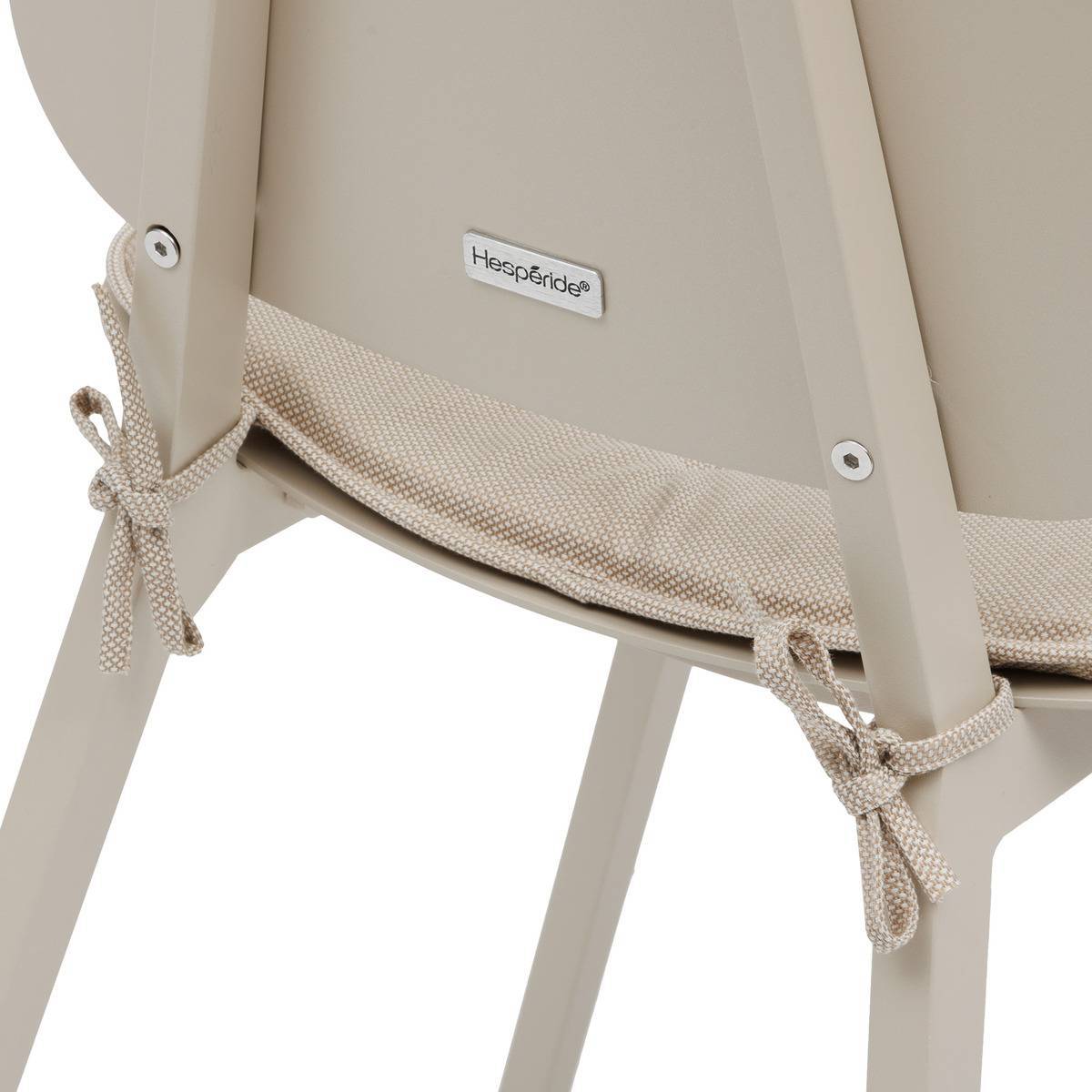 Hesperide - Lot de 2 chaises de jardin "Terzano" argile & beige aluminium - Hespéride - Image 3