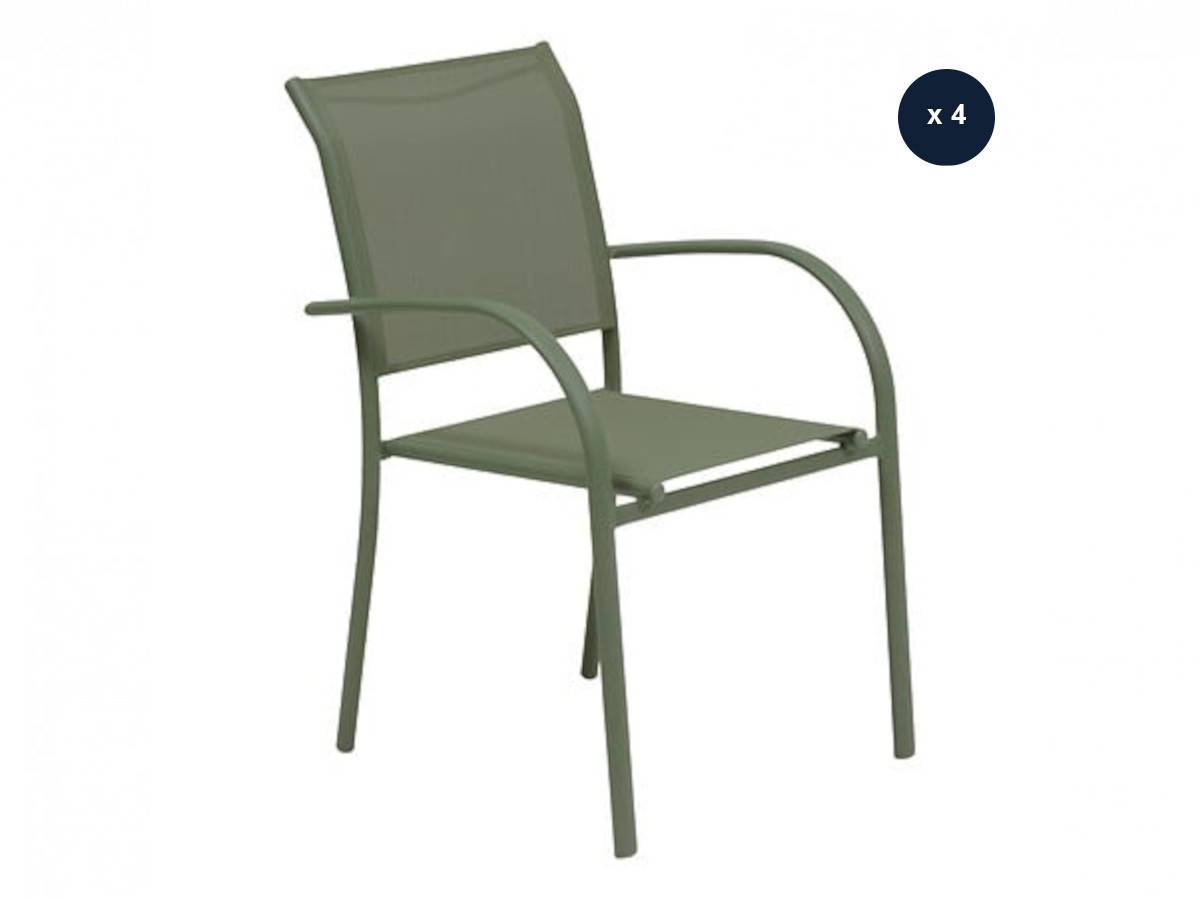 Hesperide - Lot de 4 fauteuils de jardin en texaline Piazza Laurier - Hespéride - Image 1