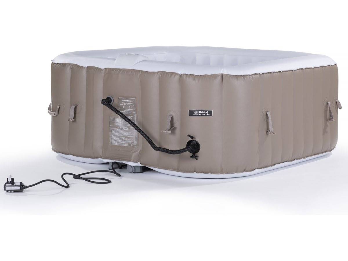 Habitat Et Jardin - Spa Gonflable Monac En Pvc - 6 Places - Taupe/creme -habitat Et Jardin - Image 3