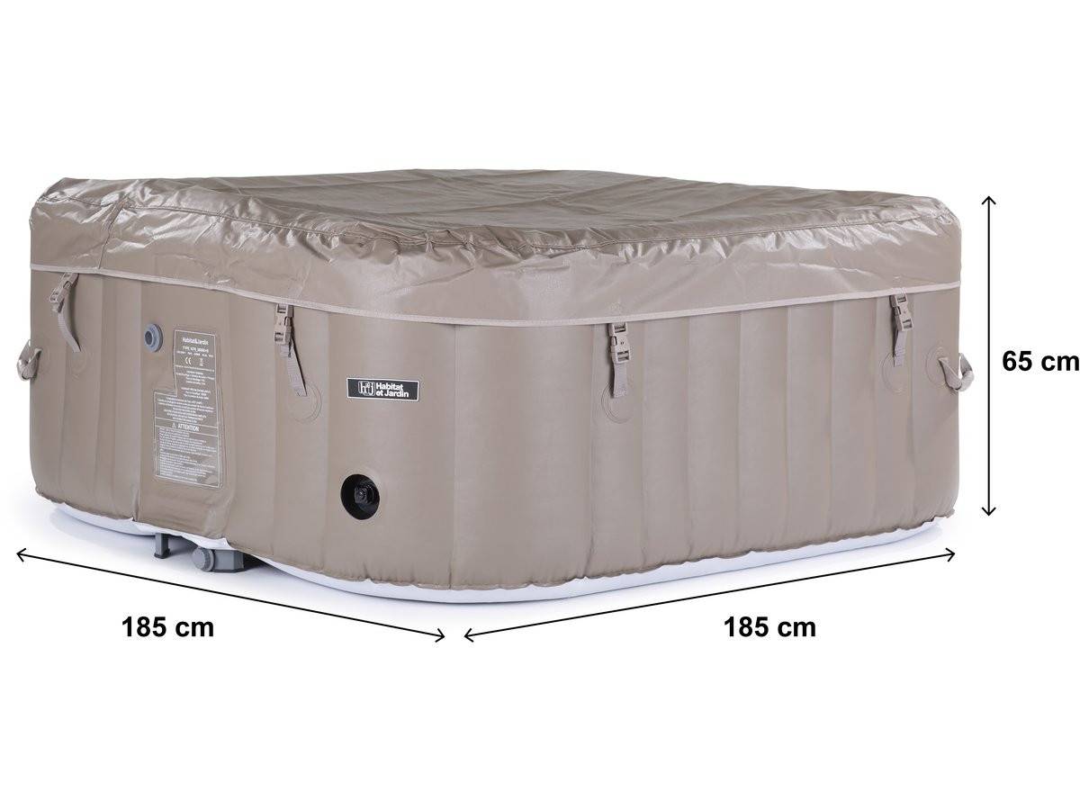 Habitat Et Jardin - Spa Gonflable Monac En Pvc - 6 Places - Taupe/creme -habitat Et Jardin - Image 4