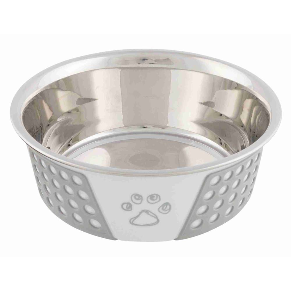 Trixie - Écuelle en acier avec silicone 0.75 L ø 17 cm avec motif pour chien ou chat