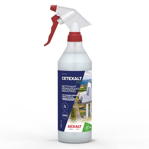 Nettoyant dégraissant industriel polyvalent CETEXALT VG (1 litre) | VG411 - Aexalt Pluho