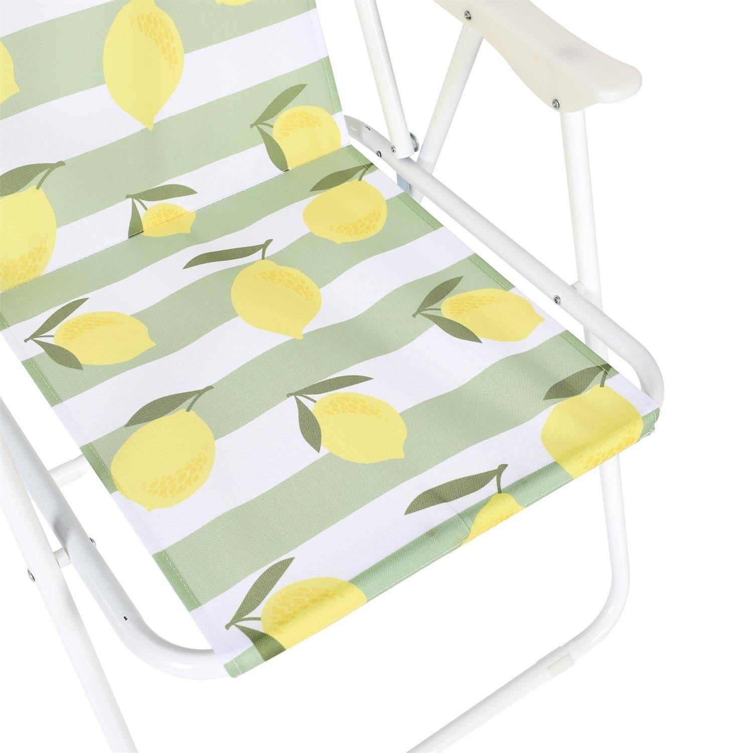 The Home Deco Factory - Lot de 2 chaises de camping pliante Citrons - Multicolore - The Home Deco Factory - Image 4
