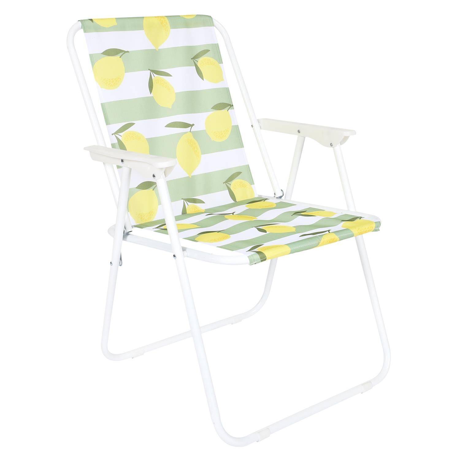 The Home Deco Factory - Lot de 2 chaises de camping pliante Citrons - Multicolore - The Home Deco Factory - Image 3