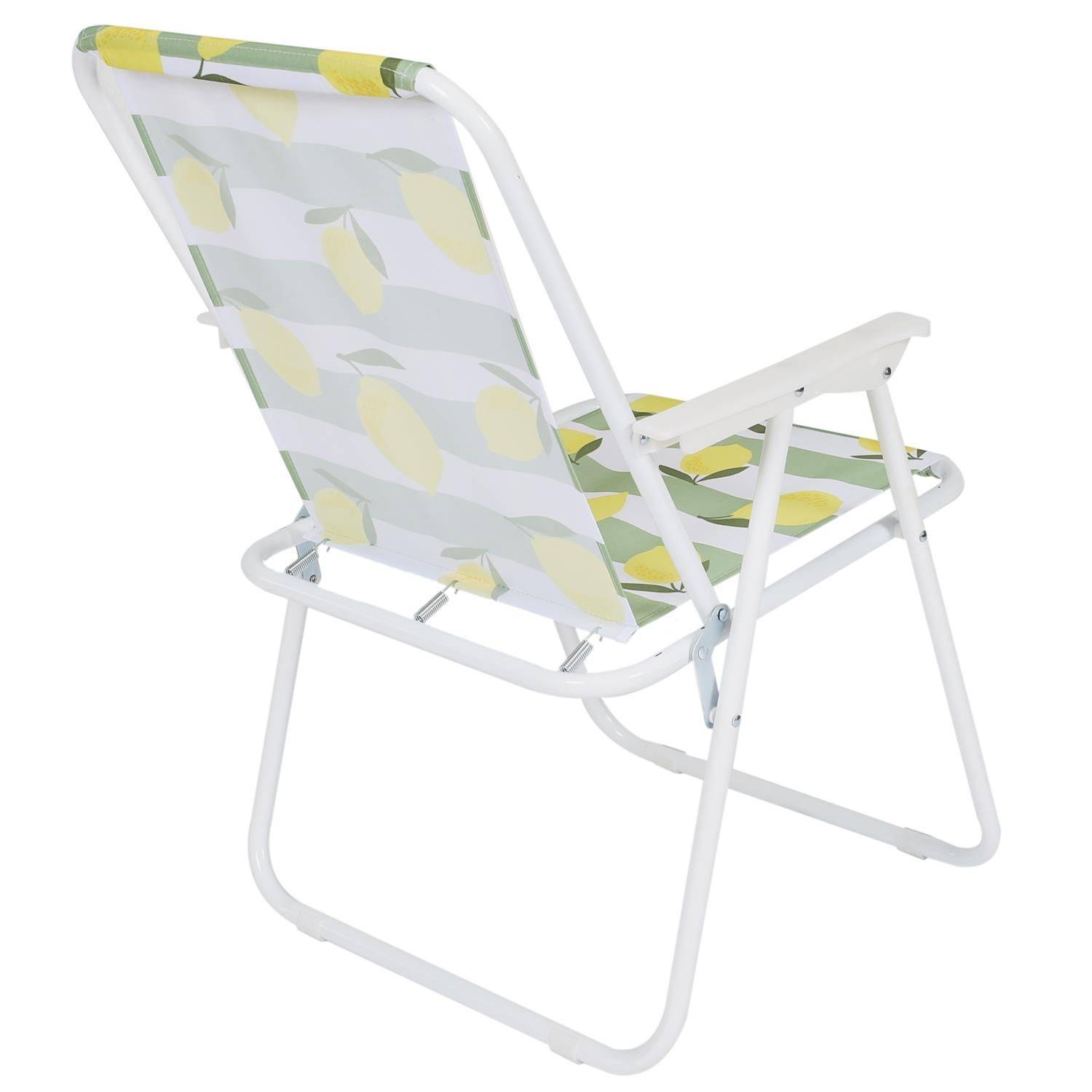 The Home Deco Factory - Lot de 2 chaises de camping pliante Citrons - Multicolore - The Home Deco Factory - Image 5