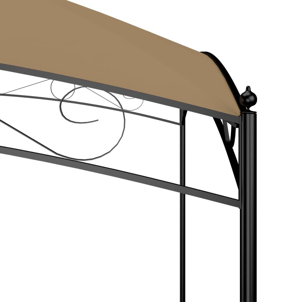 Pergola Jardin - Tonnelle de jardin - Belvédère 3x4x2,65 m Taupe 180 g/m² MI38 - Image 4
