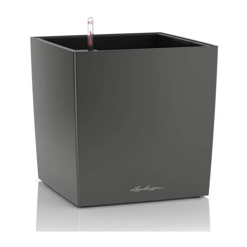 Lechuza - Pot De Fleur Lechuza Cube Premium 40 - Kit Complet, Anthracite Métallisé - Image 1