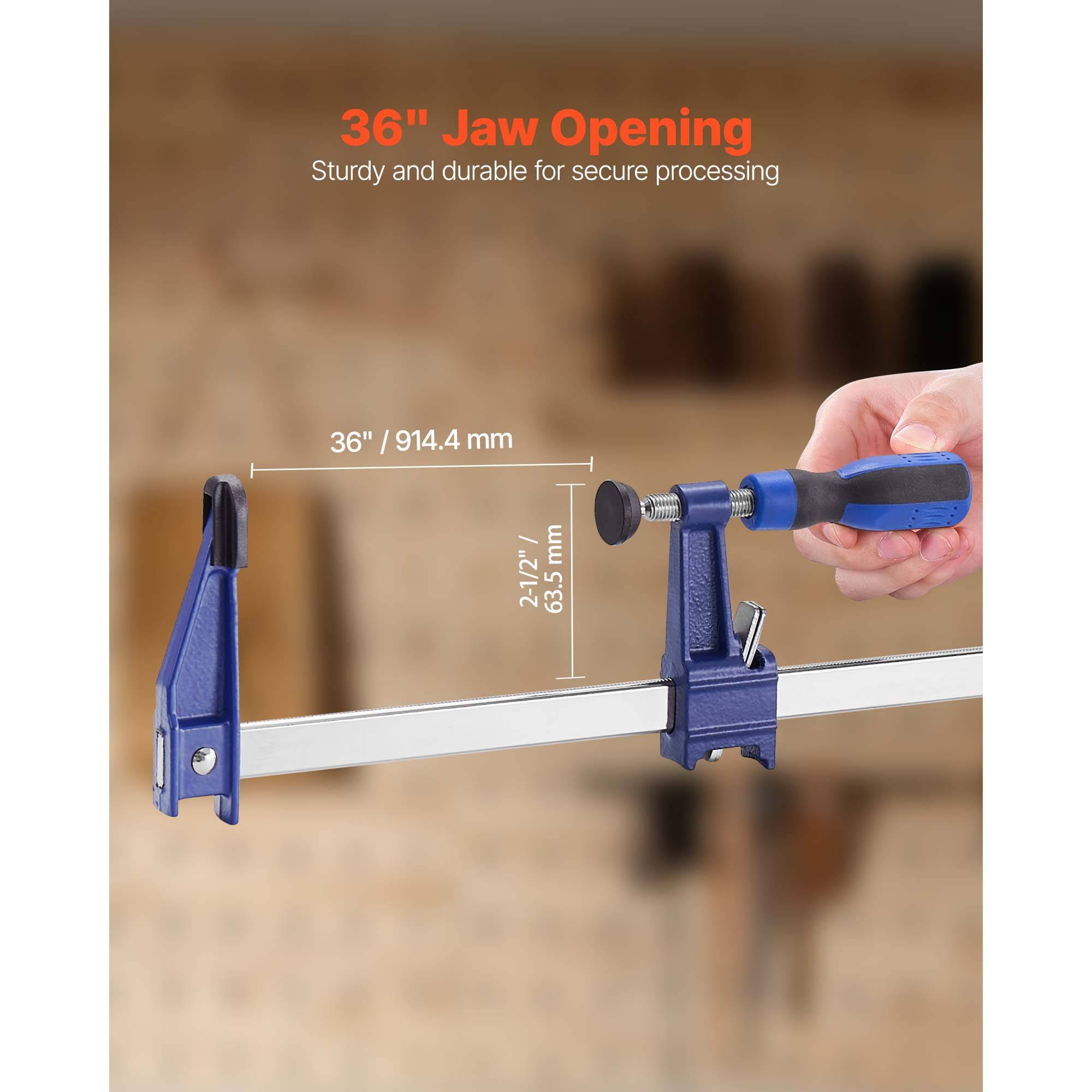 Vevor - Vevor Serre-joints Verrouillable 2pcs 91,4 Cm Pince Écarteur En F Menuiserie - Image 3