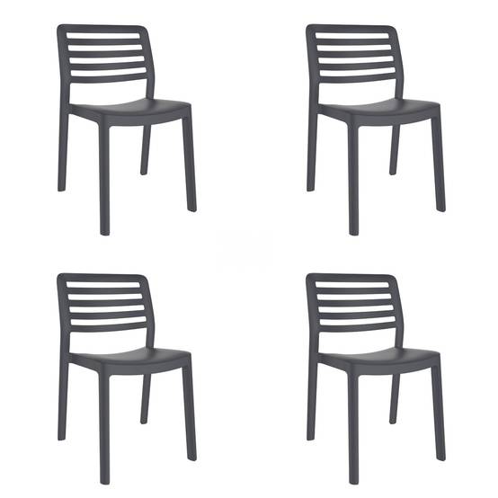 Garbar - Chaises Wind garbar plastique gris (Lot de 4) - Image 1