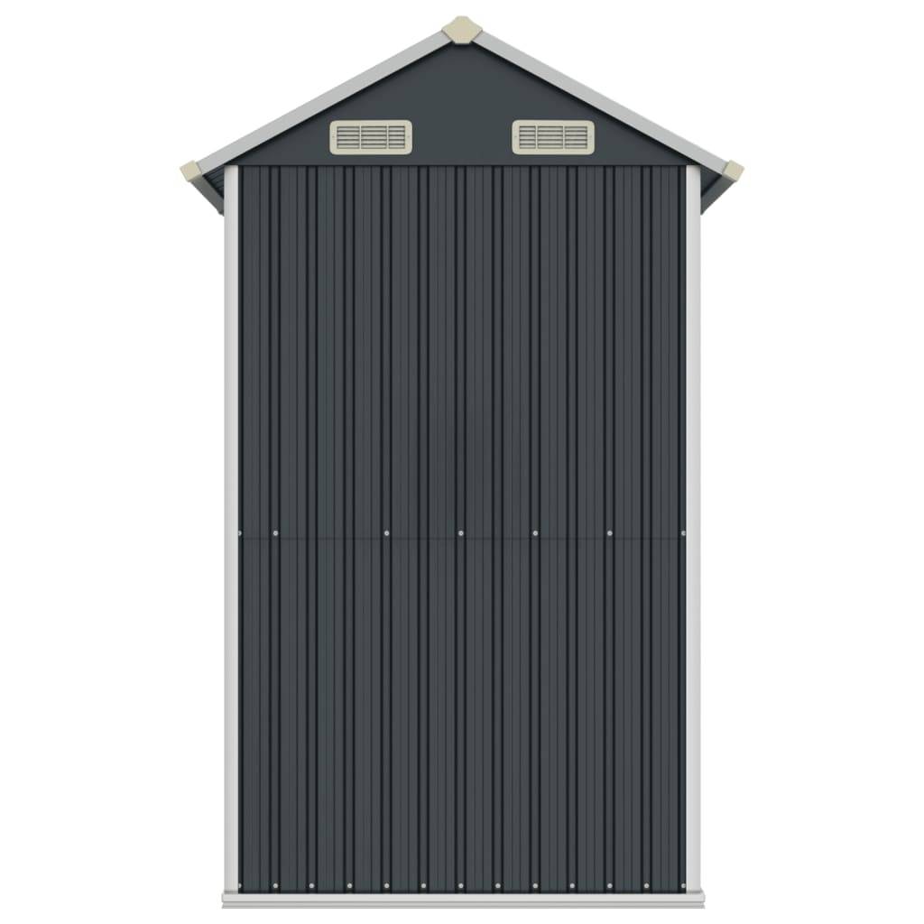 Helloshop26 - Abri de jardin cabane cabanon maison de stockage remise extérieur hangar outils robuste 192 x 152,5 x 237 cm acier galvanisé anthracite - Image 4
