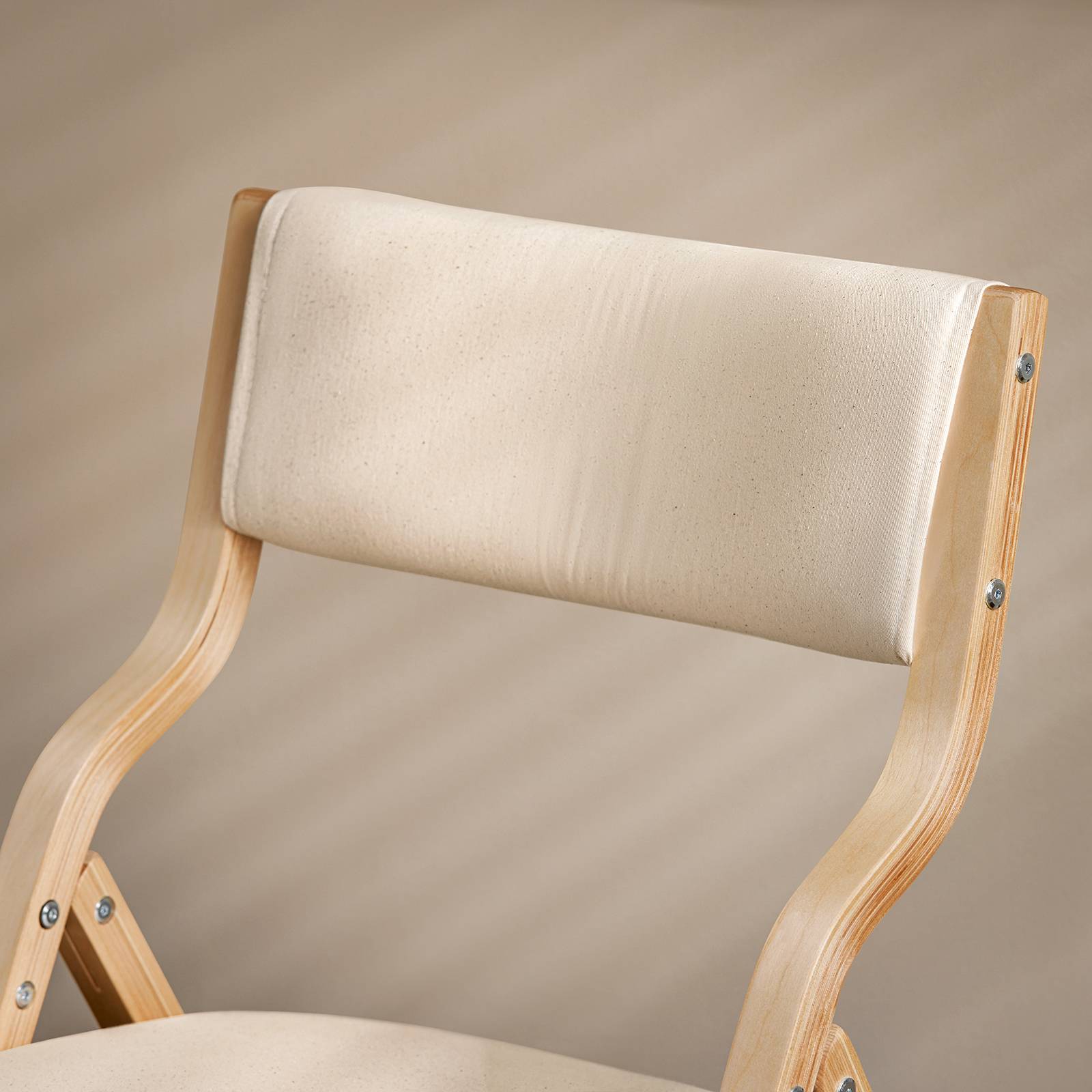 SoBuy Chaise Pliante en Bois avec Assise Rembourrée, Portable et Légère, Blanche - Image 7