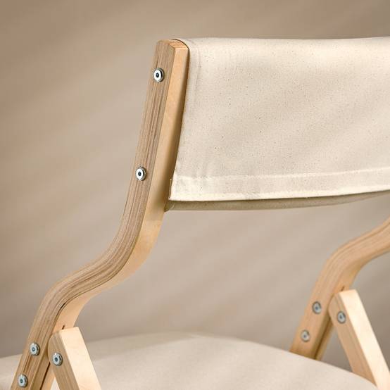 SoBuy Chaise Pliante en Bois avec Assise Rembourrée, Portable et Légère, Blanche - Image 10