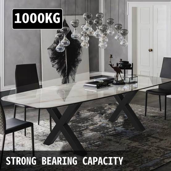 Vevor - Pieds de table métal (2pcs) forme X, charge max 1000kg, 720x760mm, pour salle à manger, café, bar. VEVOR - Image 3