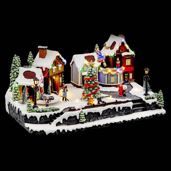 Village de noël lumineux, animé et musical place du moulin Village de noël lumineux, animé et musical place du moulin
