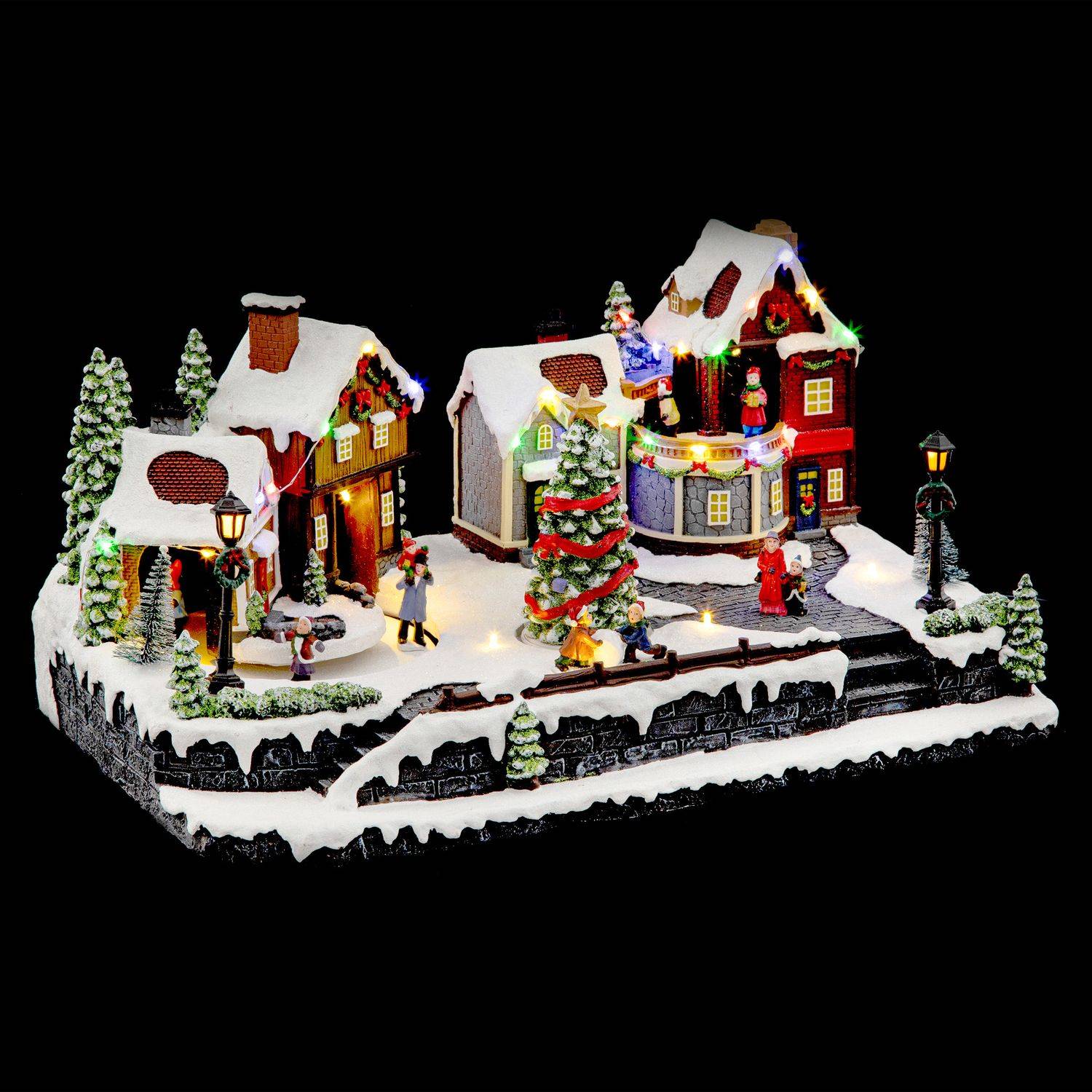 Village de noël lumineux, animé et musical place du moulin