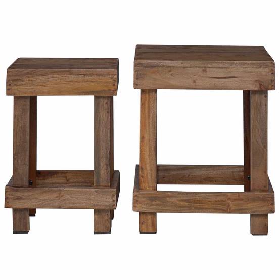 Support de plante bois d'acajou marron 70 x 11 x 27 cm - PANGIVO - Image 5