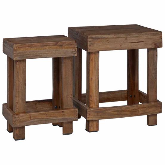 Support de plante bois d'acajou marron 70 x 11 x 27 cm - PANGIVO - Image 2
