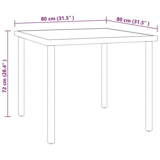 Vidaxl - Ensemble de salle à manger d'extérieur 3 pcs Acier vidaXL 3073512 - Image 3