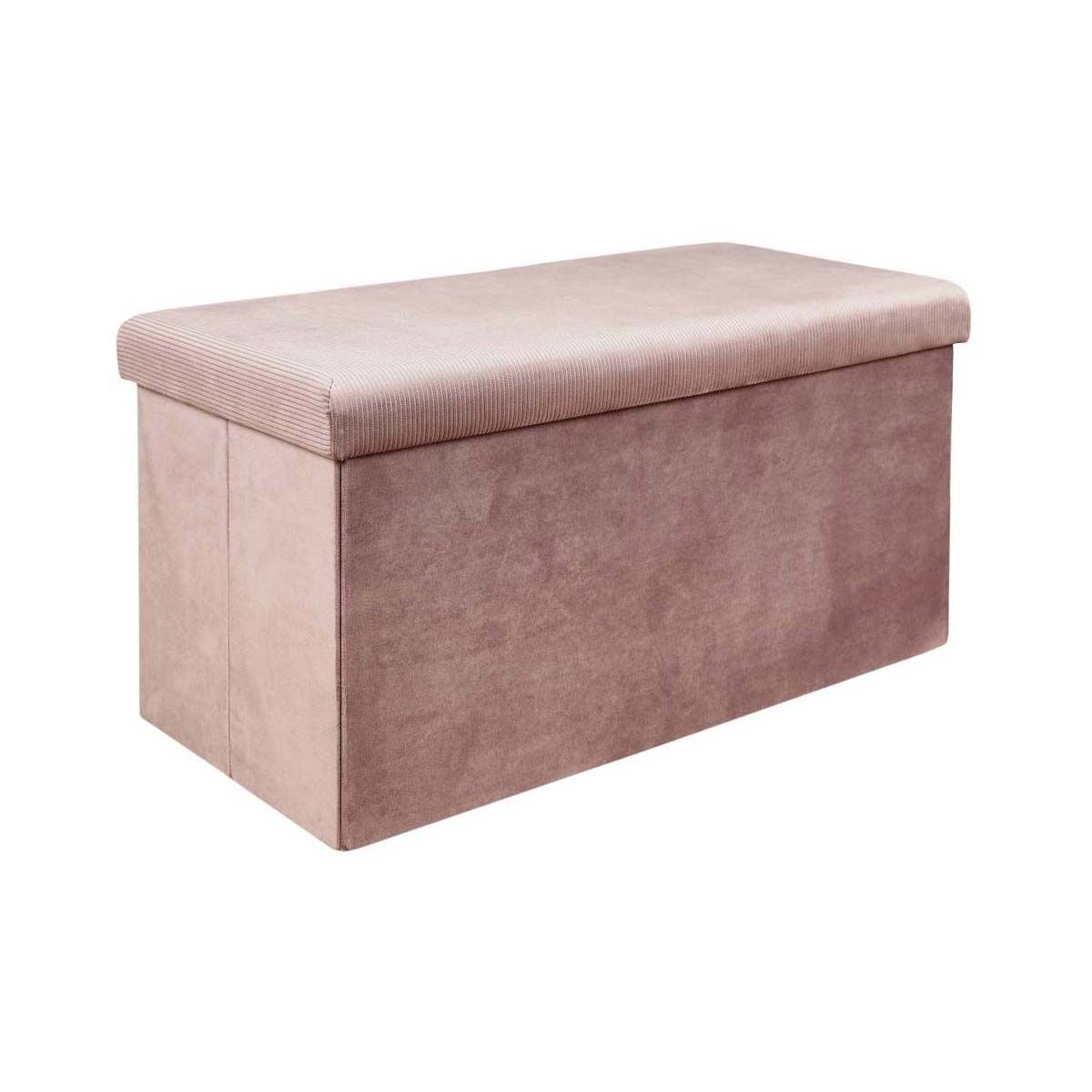 The Home Deco Factory - Banc coffre de rangement velours côtelé Giullia - Image 1