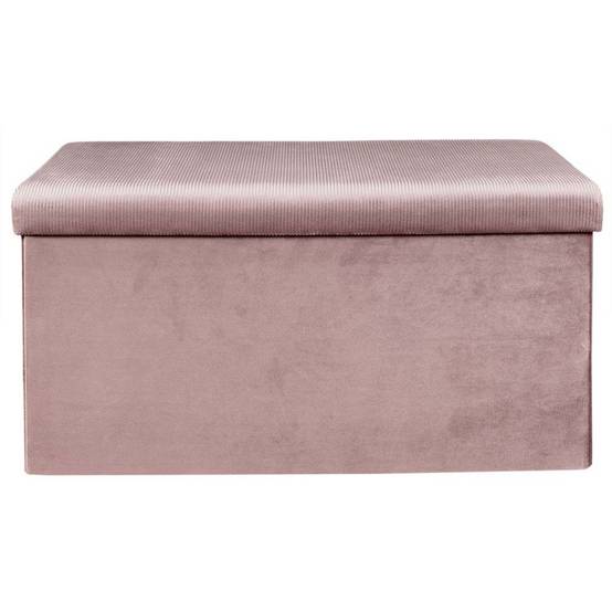 The Home Deco Factory - Banc coffre de rangement velours côtelé Giullia - Image 3