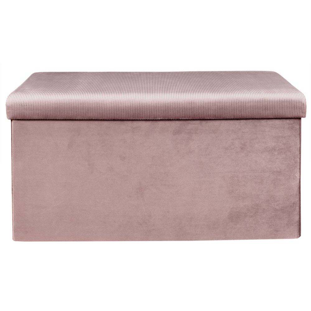 The Home Deco Factory - Banc coffre de rangement velours côtelé Giullia - Image 3