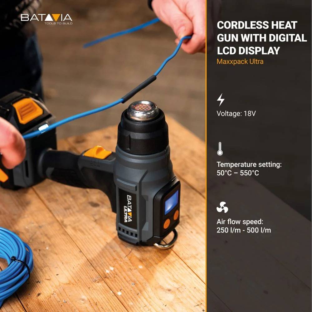 Décapeur thermique sans fil - Maxxpack 18V - avec écran LCD - vendue sans batterie ni chargeur - Image 4