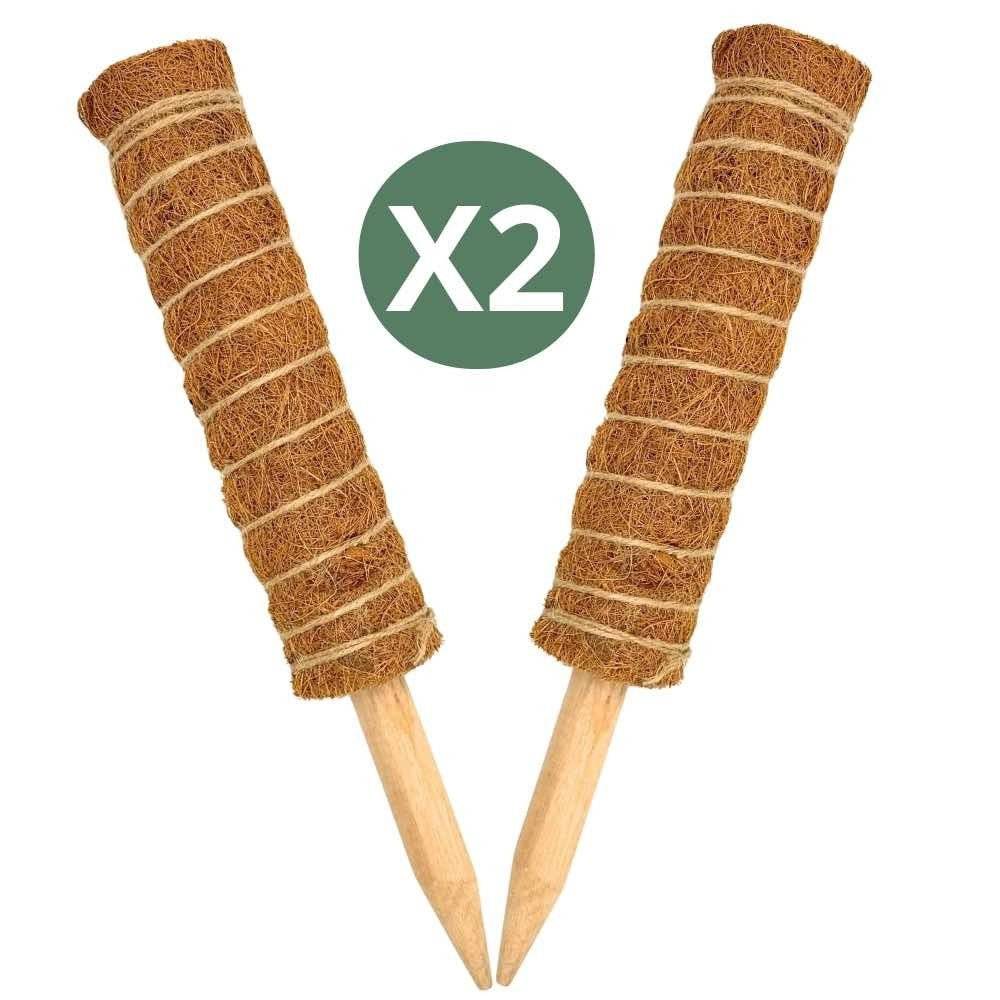 Lot X2 Tuteurs empilables pour plantes en fibres de coco + 1m ruban velcro Offert - Support pour plantes grimpantes - Image 1