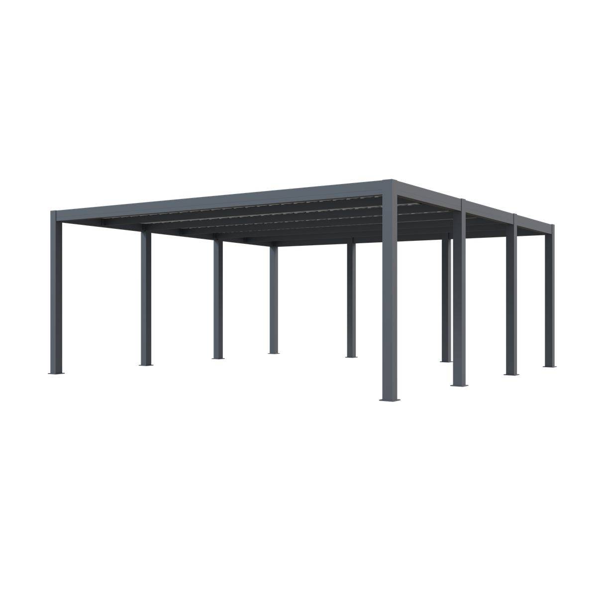 Direct Abris - Carport aluminium CARLTON 570 x 550 cm - 2 Voitures - 31,35m2 - Gris anthracite - Image 6
