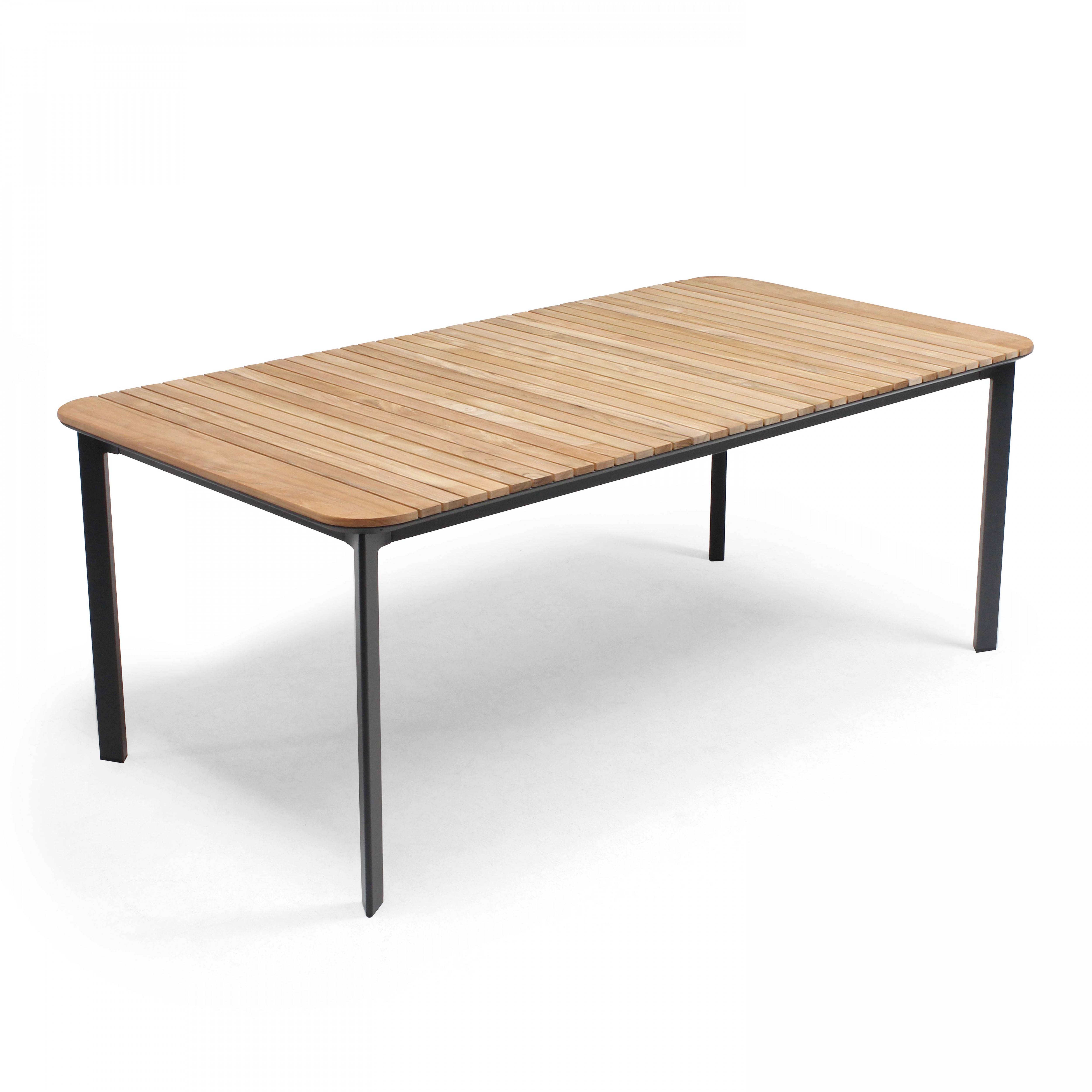 Oviala - Table de terrasse en aluminium/teck et 8 chaises Tempa - Oviala - Image 5