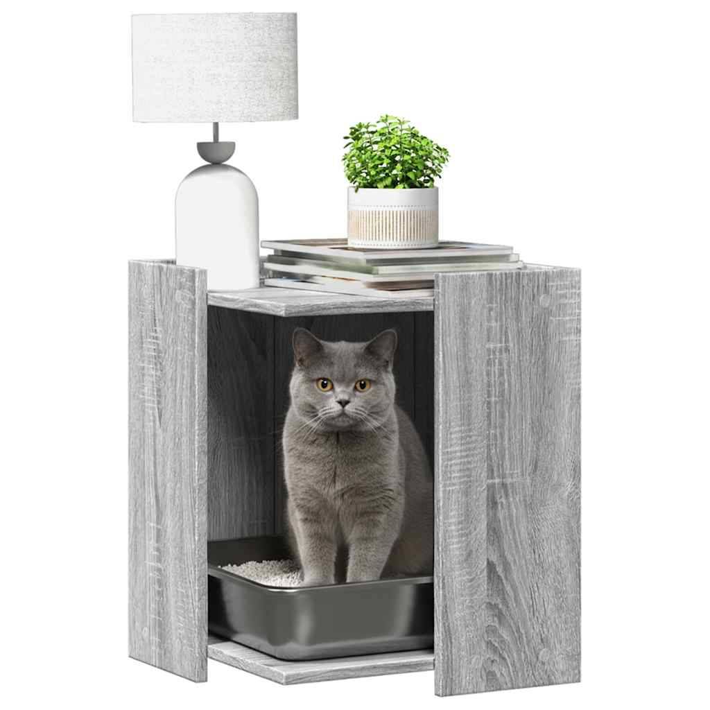 Prolenta Premium - Meuble à litière pour chat bois gris 42 x 42 x 51 cm - Prolenta premium p329.8 - Image 3