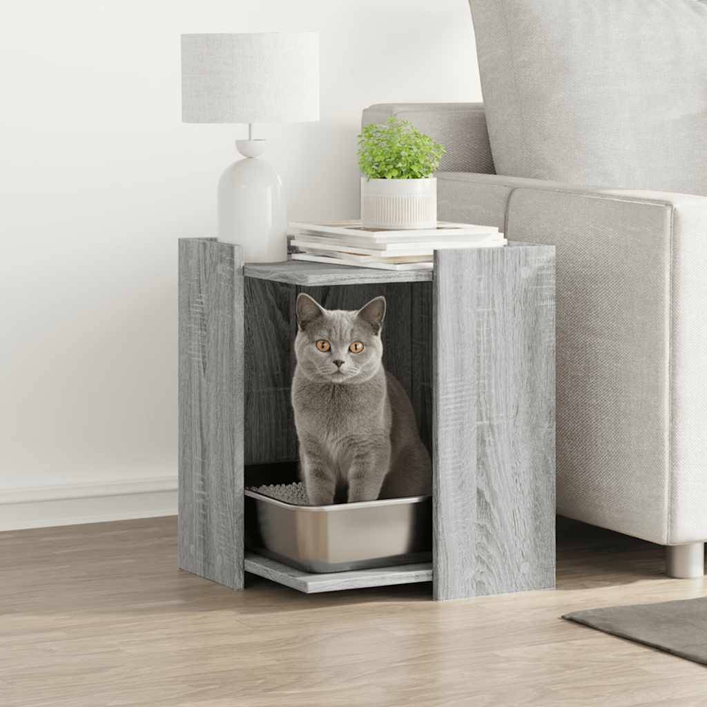 Prolenta Premium - Meuble à litière pour chat bois gris 42 x 42 x 51 cm - Prolenta premium p329.8 - Image 1