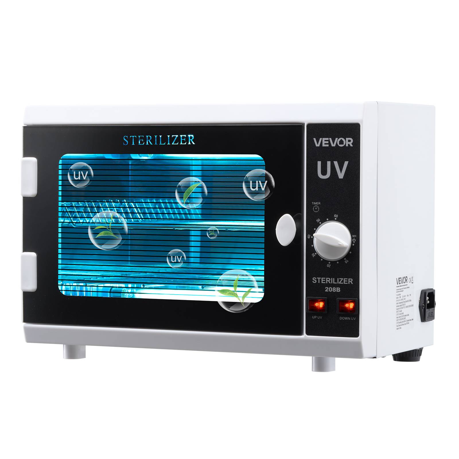 VEVOR Stérilisateur UV 12 L avec Bouton de Commande pour Désinfection Manucure