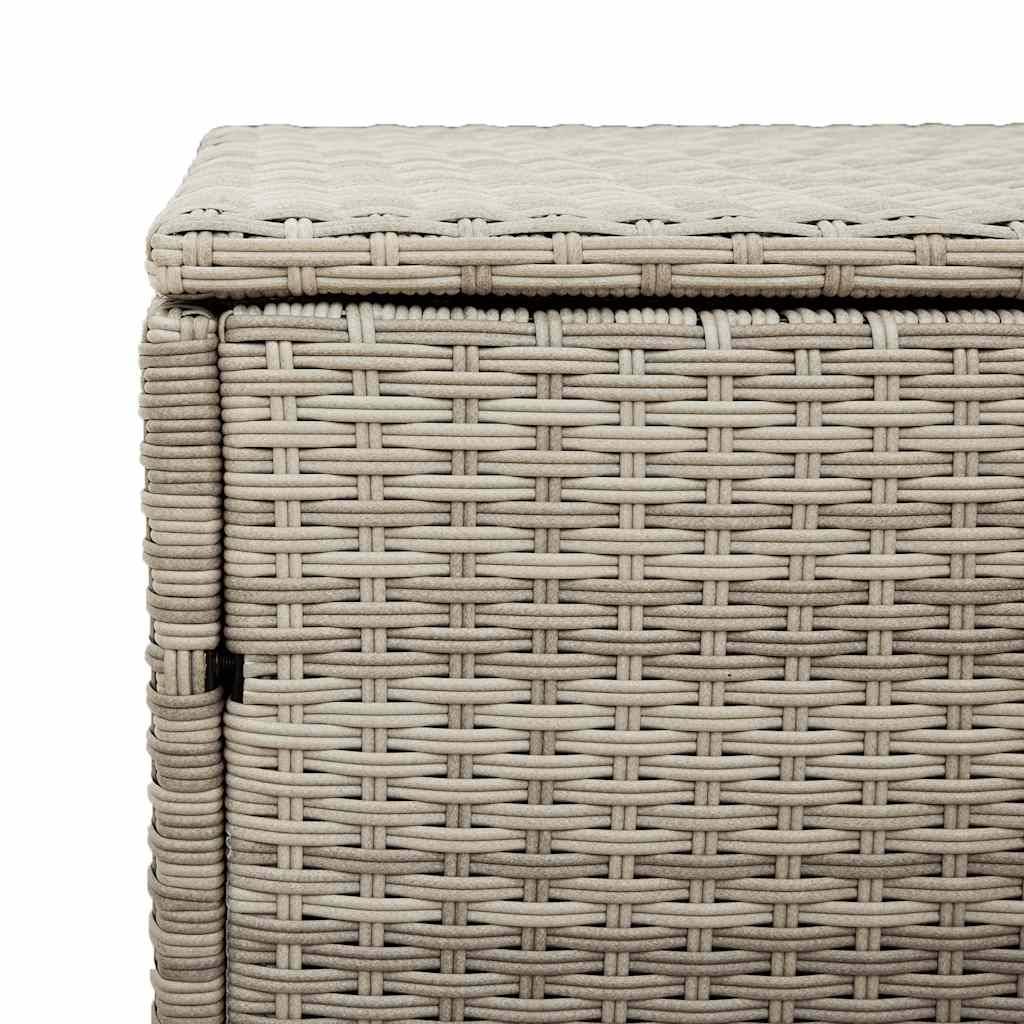 ComfortXL - Boîte de Rangement XXL Résine Tressée Imperméable pour Coussins et Outils Gris Clair 220x50x58 cm – ComfortXL Outdoor Living - Image 8