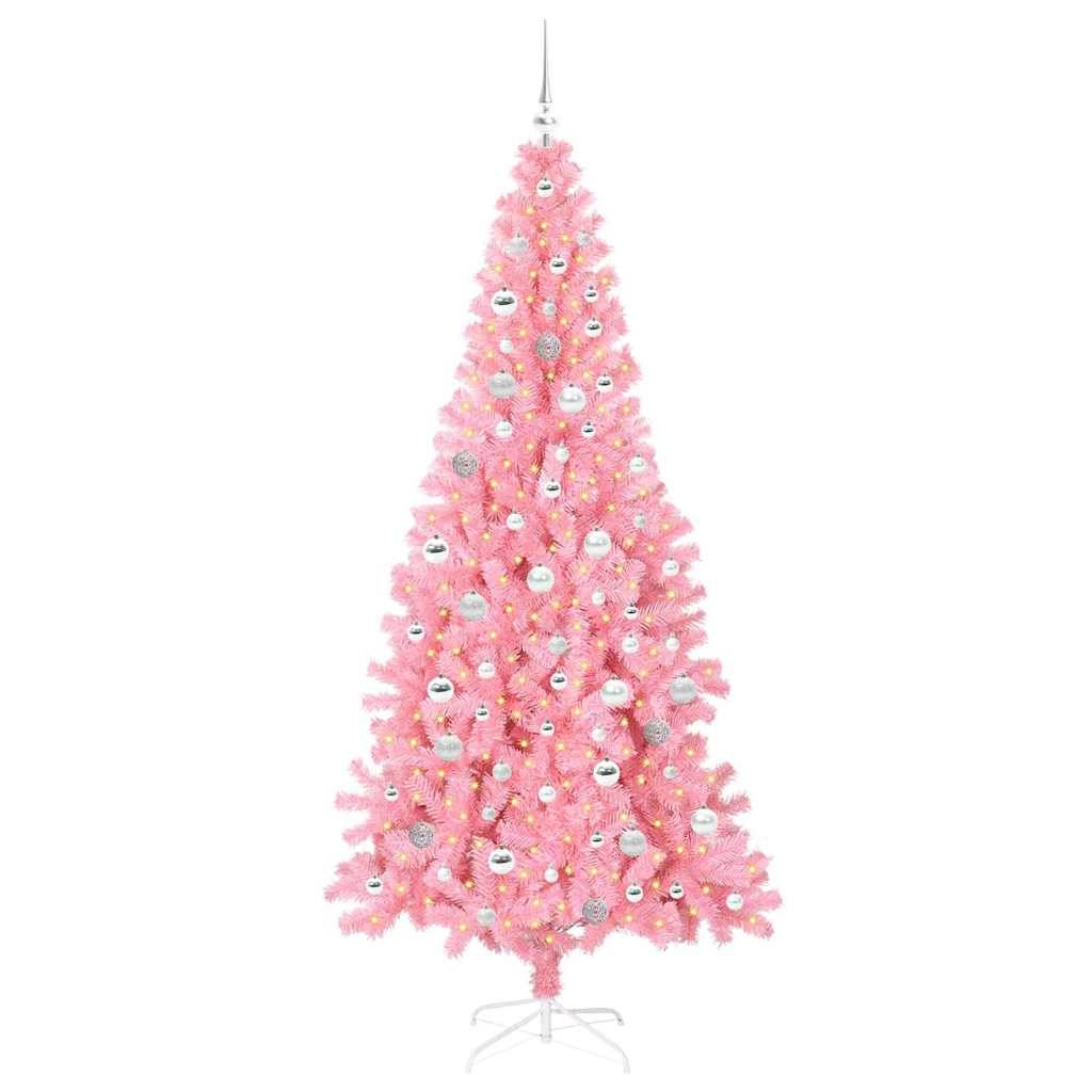 Vidaxl - Sapin de Noël Rose 210 cm PVC vidaXL 3396443 - Image 4