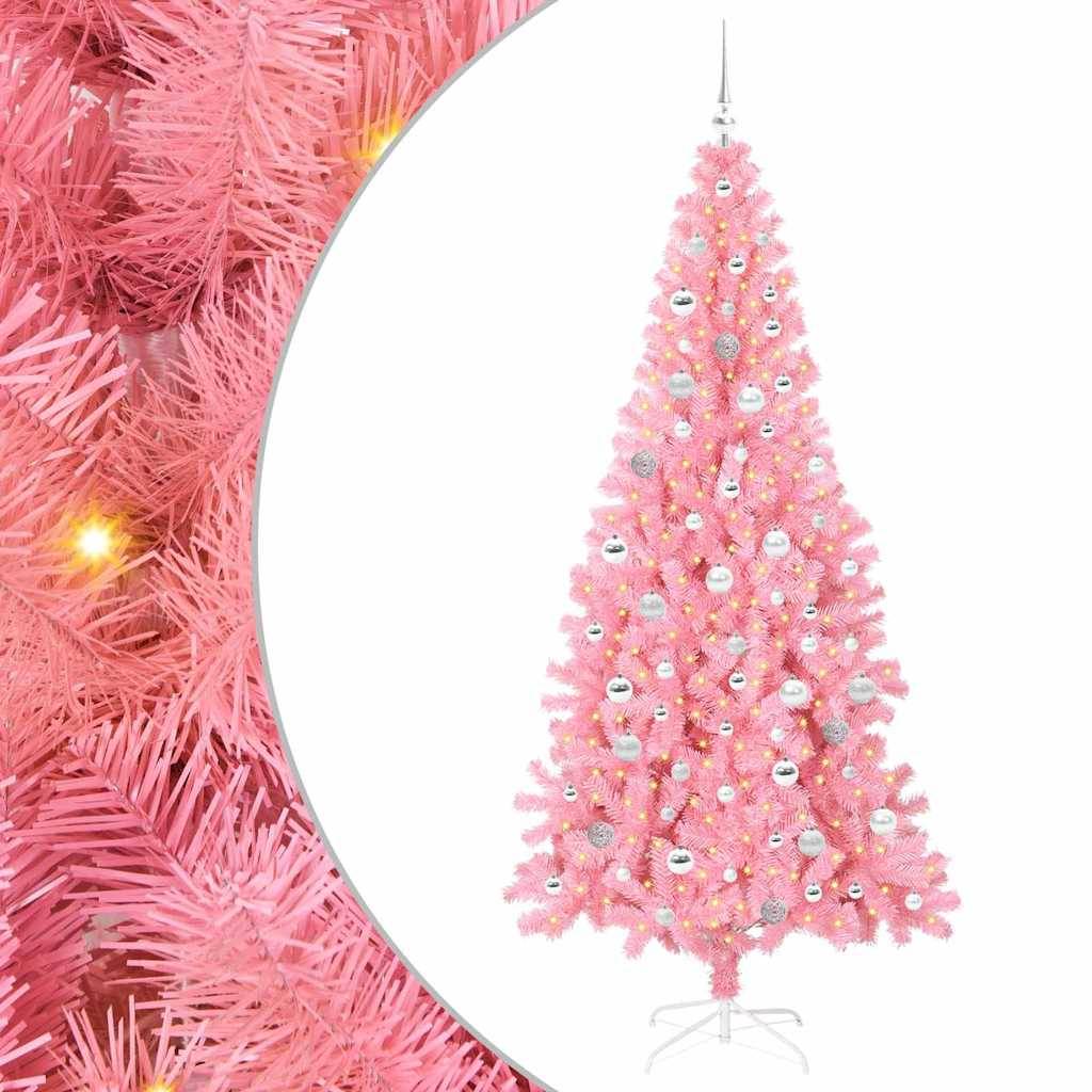 Vidaxl - Sapin de Noël Rose 210 cm PVC vidaXL 3396443 - Image 2