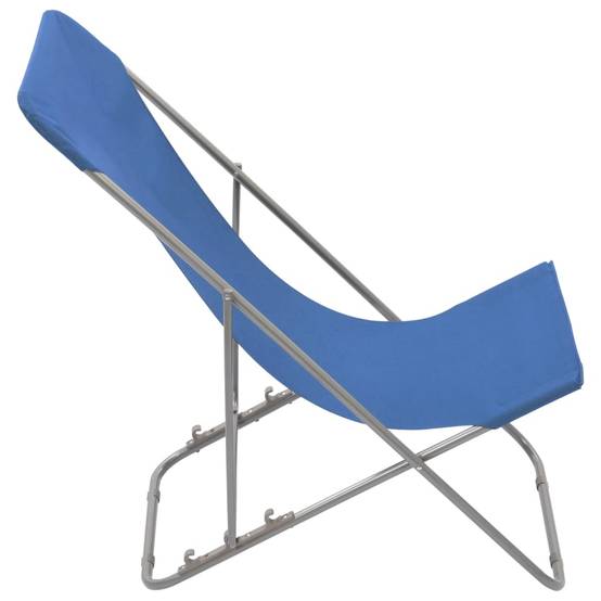 ComfortXL - Chaises de Plage Pliables Acier et Tissu Oxford Lot de 2 Inclinables 3 Positions pour Camping Bleu – ComfortXL Outdoor Living - Image 4